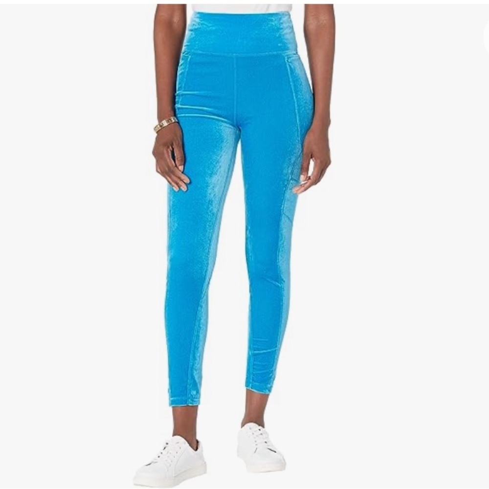 LILLY PULITZER NWT Weekender High-Rise Leggings Teal Bay Size Large UPF50